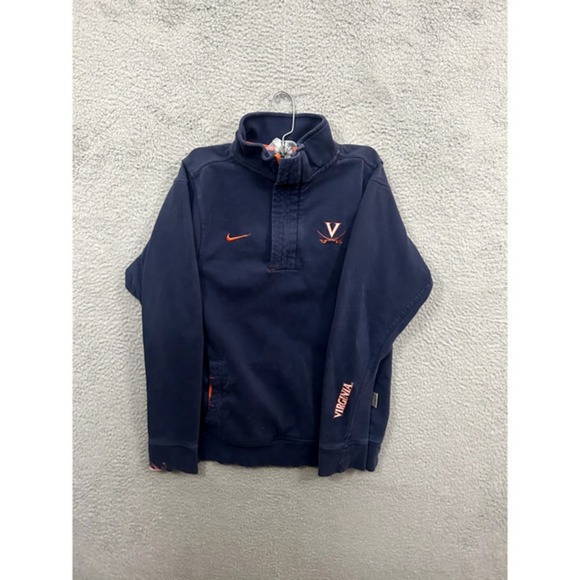 Nike Other - Virginia Cavaliers Sweatshirt Mens Extra Small Blue Orange Quarter Zip Nike Team